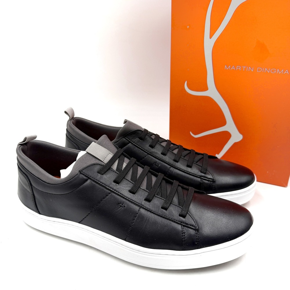 Martin Dingman Cameron Sneakers Black Leather Low Top Lace Up Mens Sz 11